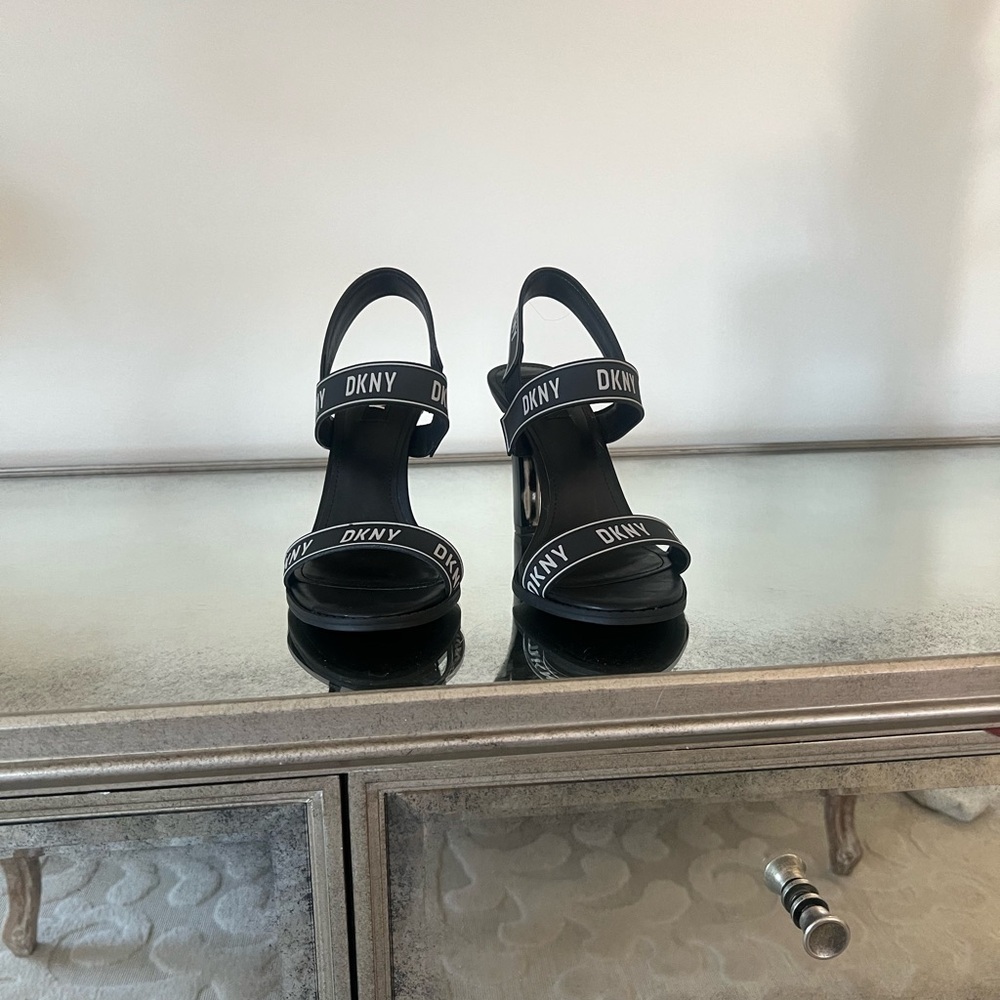 DKNY Black Balder Slingback Strappy Heels | Sz 9 | NWT - Picture 3 of 6